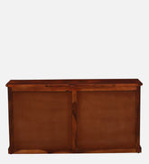 Sheesham Wood Sideboard In Scratch Resistant Honey Oak Finish With Brass Cladding